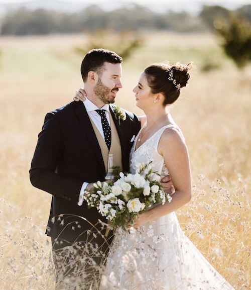 in a field of wheat this mudgee wedding at blue wren farm was fairy thememd with amazing florals by mudgee monkey florist